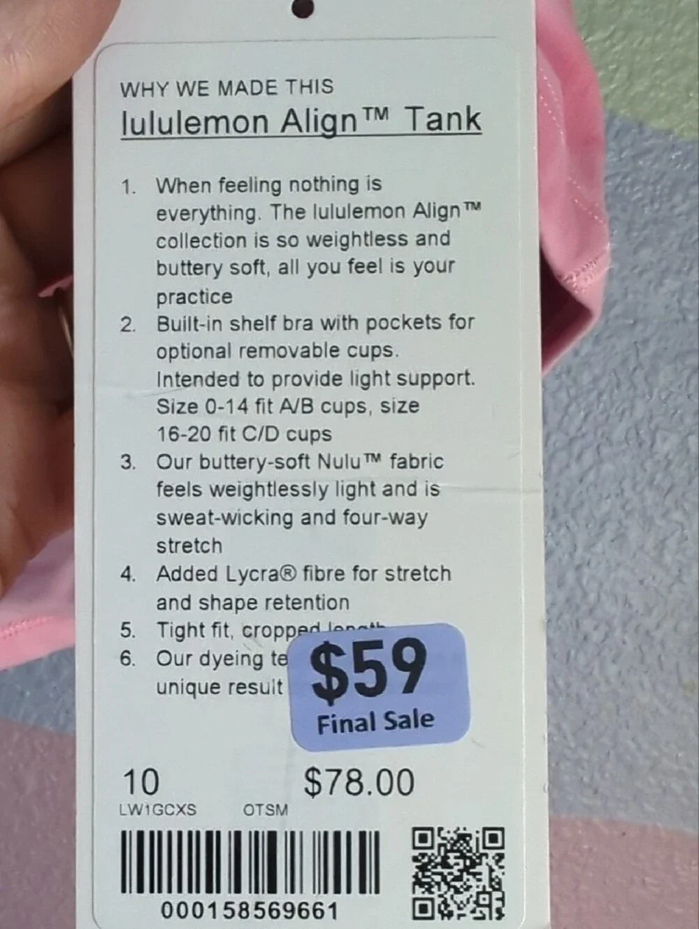 lululemon athletica soft pink